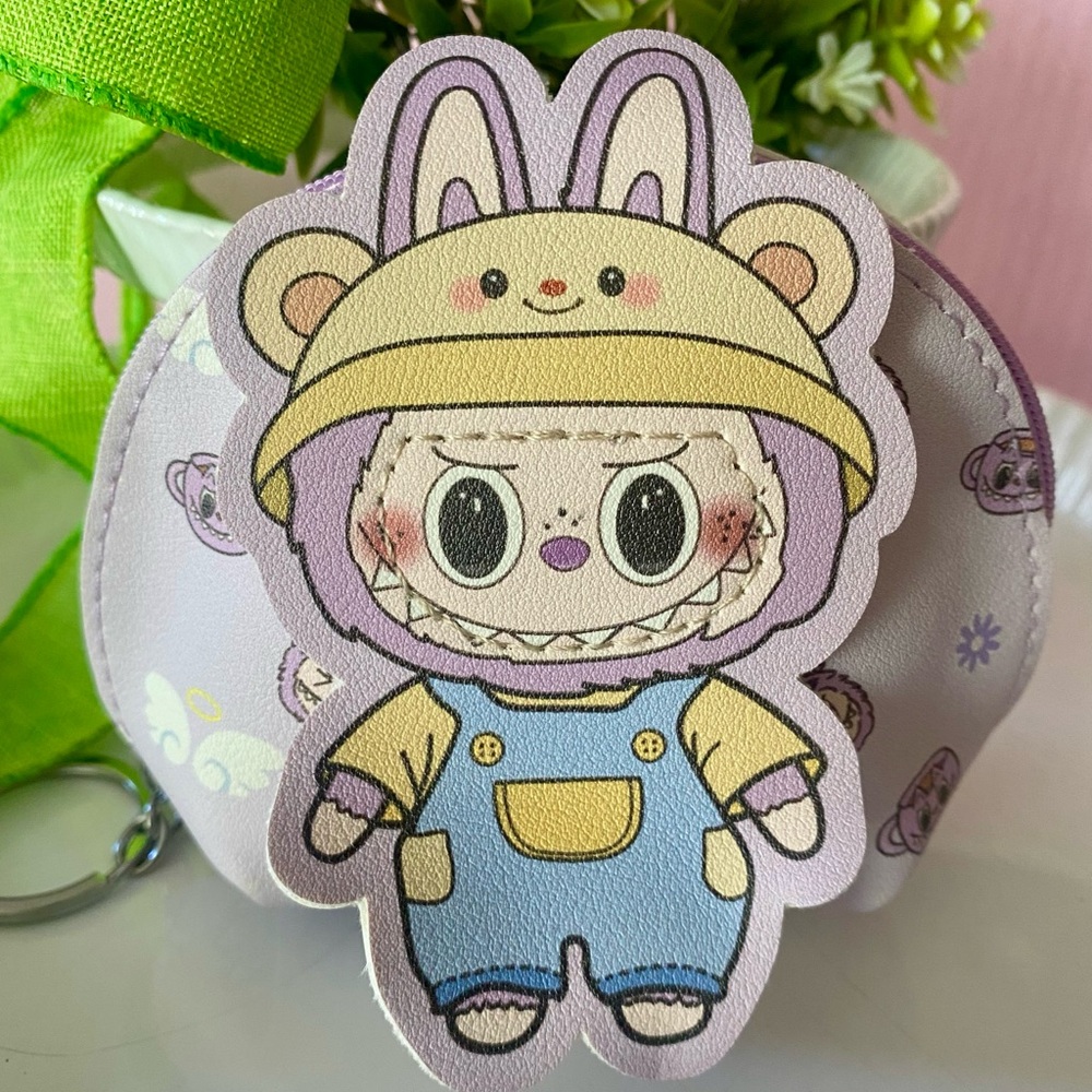 Cute Labubu Coin Purse faux leather